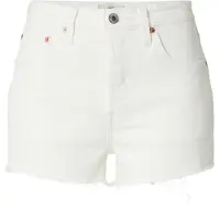 Levi's Jean '501 Original High Rise Shorts' blanc denim