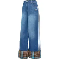 Adidas Originals Vintage Wide Leg Jeans Bleu 27 / 32 Femme