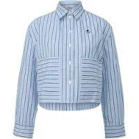 s.Oliver Chemisier marine / bleu clair / blanc