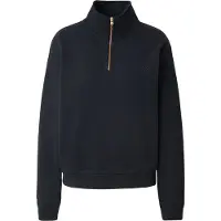 Superdry pour femme. W2012666A Sweat Essential Logo Emb Half Zip marine (XS), Casuel, Coton, Manche longue