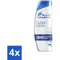 Head & shoulders - Shampooing - Classic Clean - Nettoyage quotidien & cheveux sains - 400 ml - Pack avantage - 4 pièces