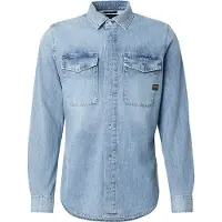 G-Star Chemise Marine Denim Slim - Bleu moyen - Hommes