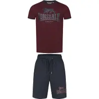 Lonsdale Maist Short Sleeve Set Rouge,Bleu 3XL