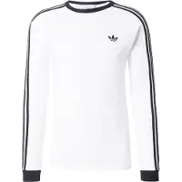 Adidas Originals T-Shirt '3-STRIPES LONGSLEEVE' noir / blanc
