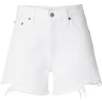 Levi's Ribcage Denim Shorts Blanc 24 Femme