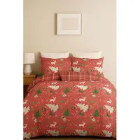 L'essentiel Maison , Joyful - Rouge, ensemble housse de couette pour lit double (DE), rouge, 100 % coton, 200 x 200 cm