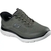 SKECHERS Baskets basses SUMMITS LEYTER SLIP-INS hommes - Kaki - 42