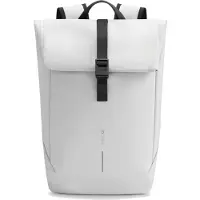 XD Design Sac à dos Urban hydrofuge à rabat, couleur crème et noir