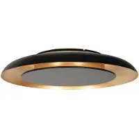 Steinhauer Lampe de plafond moderne Golden Veil noir avec or