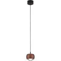 Nova Luce Conga - lampe suspendue - Ø 9,6 x 140 cm - 13W LED inclus - café