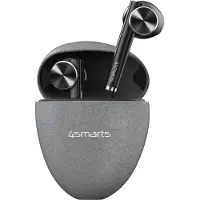 4smarts Oreillette Bluetooth sans fil avec étui de chargement, Pebble Series - Gris foncé
