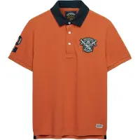 Superdry T-Shirt 'Vintage' bleu foncé / homard / blanc