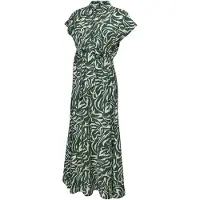 Vero moda Maternity Robe-chemise 'VMMJosie' vert foncé / blanc cassé
