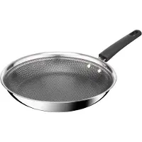Tefal 28 cm Stainless Steel Non-Stick Frying Pan, Poêle + casserole, Argent