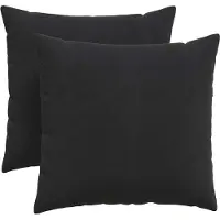 vidaXL Coussins de canapé 2 pcs Noir 45 x 45 cm