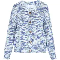 Usha Cardigan bleu / blanc