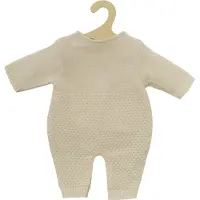 Heless Dors bien pour poupée en tricot 100 % coton bio, écru, taille 35-45 cm