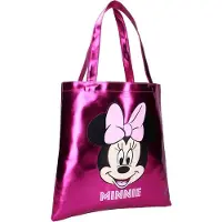 Disney Minnie Mouse Shopper - sac de transport stylé en rose métallique