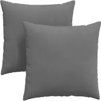 vidaXL Coussins de canapé 2 pcs Gris foncé 80 x 80 cm tissu