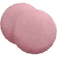 vidaXL Coussins de siège 2 pcs Rose Ø 40 x 13 cm Velours