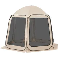 Vevor Tente Moustiquaire avec Auvent 303x265x230 cm Abri Moustiquaire Pop Up pour 4-8 Personnes Tente Pliante Portable pour Jardin Terrasse Cour Activités de Plein Air