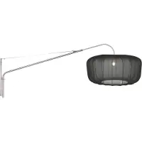 Steinhauer Lampe murale Vela Lino gris métal avec teinte noire Ø60cm