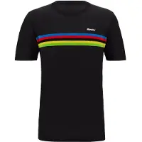 Santini Uci World Champion Short Sleeve T-shirt Noir XS Homme