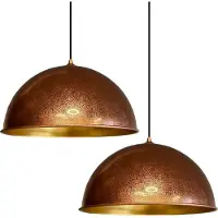Bamyum Lipeo Pendelleuchte Kupferfarbe Set (E27)