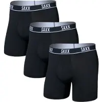 Saxx Essential Performance Mesh Boxer Brief Fly 3pk Boxers 3 Units Noir S Homme