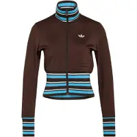 Adidas Originals Vintage Tt High Knitted Ribs Top Femme - Vestes Zippees, Marron - Taille M (38-40) - Poly Mesh