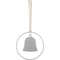 Blomus Set mit 4 KITAI-Ornamenten, Glöckchen, Silber (4x)