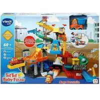 Vtech V-Tech 80-543574 - Tut Tut Baby Flitzer - Méga chantier – Set de jeu avec grue, ascenseur et camion-benne