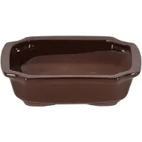 Esschert Design Pot à bonsaï en céramique 20 x 15 x 6 cm BONSAI S brun