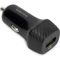 Vultech CA-1Q chargeur d'appareils mobiles Écouteurs, Téléphone portable, Smartphone, Tablette Noir Allume-cigare Charge rapide Auto