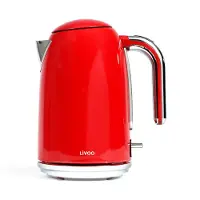 Livoo Bouilloire électrique 1.7l 2200w rouge - - DOD180R - rétro