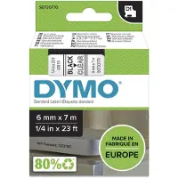 Dymo 43610 (S0720770) - (6 mm) - Noir sur transparent - Ruban