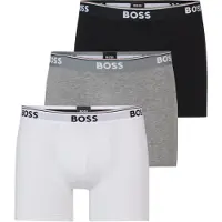 BOSS Boxers 'Power' gris chiné / noir / blanc