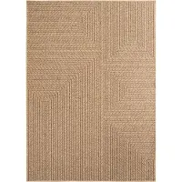 Ayyildiz Hali Ayyildiz | Tapis d'extérieur Timber - 120 cm x 170 cm - Beige - Résistant aux intempéries - Style naturel