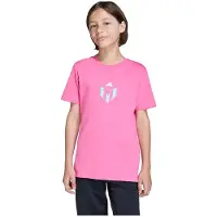Adidas Messi Icon Graphic Short Sleeve T-shirt Rose 9-10 Years Garçon