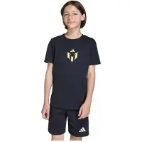 Adidas Messi Icon Graphic Short Sleeve T-shirt Noir 15-16 Years Garçon