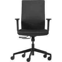 Dauphin Siège de bureau STRIKE plus comfort , avec accoudoirs, mécanisme synchrone, assise plate, noir/noir