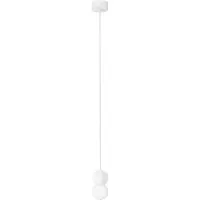 Nova Luce Zero - lampe suspendue - Ø 8 x 115 cm - blanc sablé