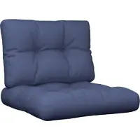 vidaXL Coussins de palette lot de 2 bleu marine tissu
