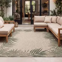 FRAAI Tapis d'extérieur | Tiga Edge Vert | 120x170cm | Vert | Rectangulaire | Tapis d'extérieur
