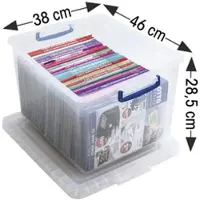 Really Useful Box 33.5CCB-PK3 Box Aufbewahrungsboxen 3x 33,5 l transparent 38,3 x 46,0 x 28,5 cm, 3 St.