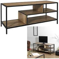 Home Deco Factory Banc TV - - Edison - Moderne - Pratique - Noir et marron