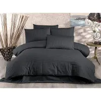 L'essentiel Maison , Lilyum- WTN7210, anthracite, couettes, 100 % satin de coton