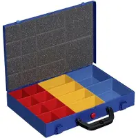 Allit 454127 Mallette métallique pour petites pièces EuroPlus Pro M 34L-14, bleue