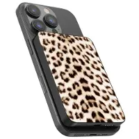 Selencia Vivid Powerbank 5 000 mAh - Powerbank sans fil - Convient pour MagSafe et Qi - Noir / Wild Leo