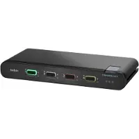 Belkin F1DN104KVM-UNN4, 3840 x 2160 pixels, 4K Ultra HD, Noir, Commutateur KVM, Noir